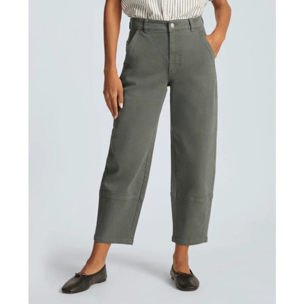 Everlane Utility Barrel Pants Women’s 000 High Rise Cotton Twill Minimalist Chic